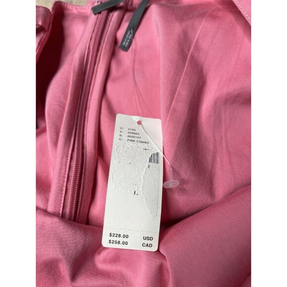 Anthropologie NWT Embroidered Shift Mini Dress Pink Bows Swans Size Large - Picture 7 of 8